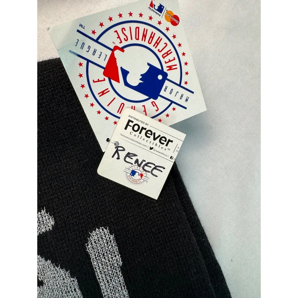 San Francisco Giants MLB Forever Collectible Knit Scarf Black Silver Orange Read